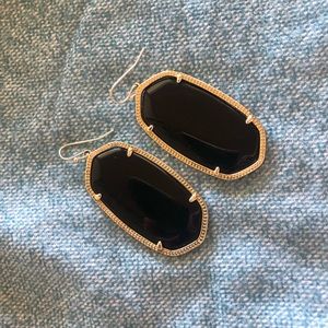 Authentic Black Large Kendra Scott Earrings